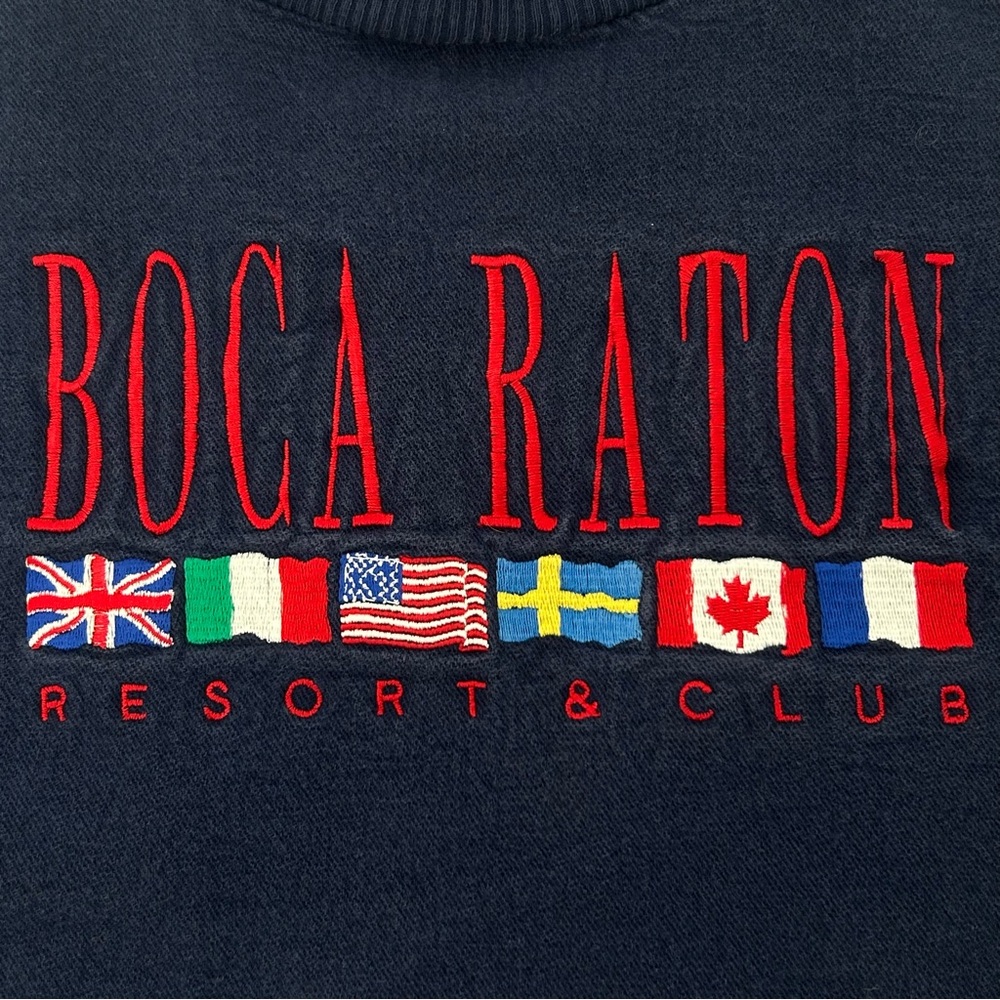 Vtg 90s Boca Ration Cropped Collared Sweater - image 5